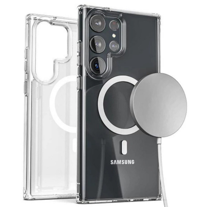 کاور زیفرند گوشی سامسونگ Galaxy S24 Ultra مدل Anti Shock Magsafe-بی رنگ شفاف کاور زیفرند گوشی سامسونگ Galaxy S24 Ultra مدل Anti Shock Magsafe-بی رنگ شفاف