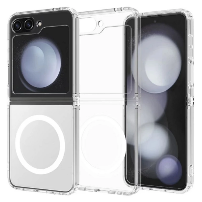 کاور زیفرند گوشی سامسونگ Galaxy Z Flip 6 مدل Anti Shock Magsafe-بی رنگ شفاف کاور زیفرند گوشی سامسونگ Galaxy Z Flip 6 مدل Anti Shock Magsafe-بی رنگ شفاف