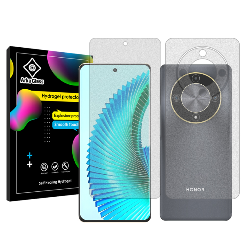 محافظ صفحه نمایش مات آرکا گلس مدل Tough مناسب برای گوشی موبایل آنر X9b  به همراه محافظ پشت گوشی محافظ صفحه نمایش مات آرکا گلس مدل Tough مناسب برای گوشی موبایل آنر X9b  به همراه محافظ پشت گوشی