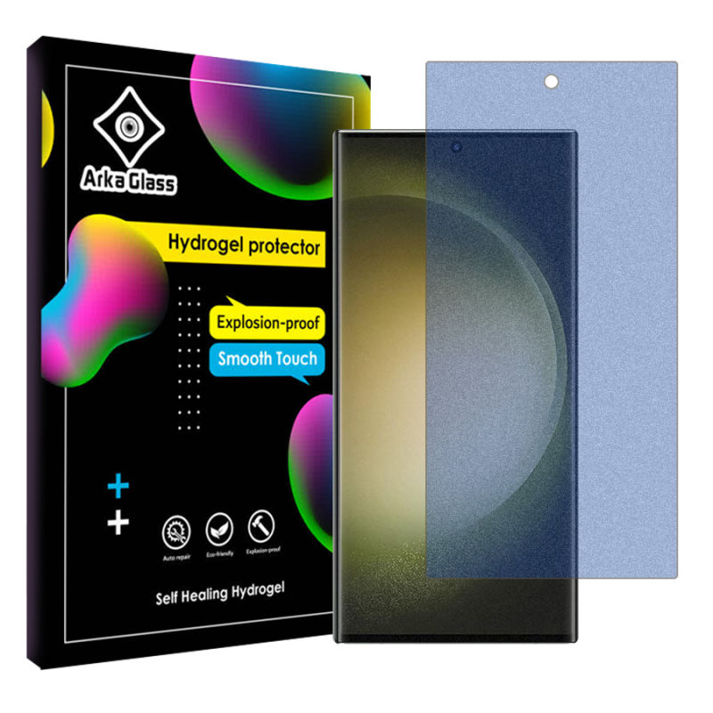 محافظ صفحه نمایش مات آنتی بلو آرکا گلس مدل Tough مناسب برای گوشی موبایل سامسونگ Galaxy S23 Ultra محافظ صفحه نمایش مات آنتی بلو آرکا گلس مدل Tough مناسب برای گوشی موبایل سامسونگ Galaxy S23 Ultra