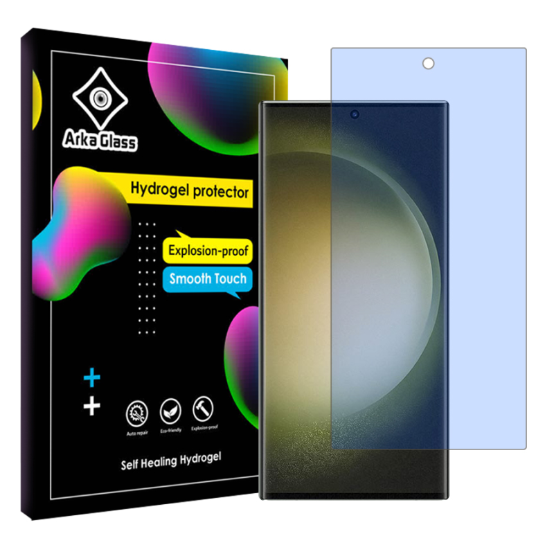 محافظ صفحه نمایش آنتی بلو آرکا گلس مدل Tough مناسب برای گوشی موبایل سامسونگ Galaxy S23 Ultra محافظ صفحه نمایش آنتی بلو آرکا گلس مدل Tough مناسب برای گوشی موبایل سامسونگ Galaxy S23 Ultra