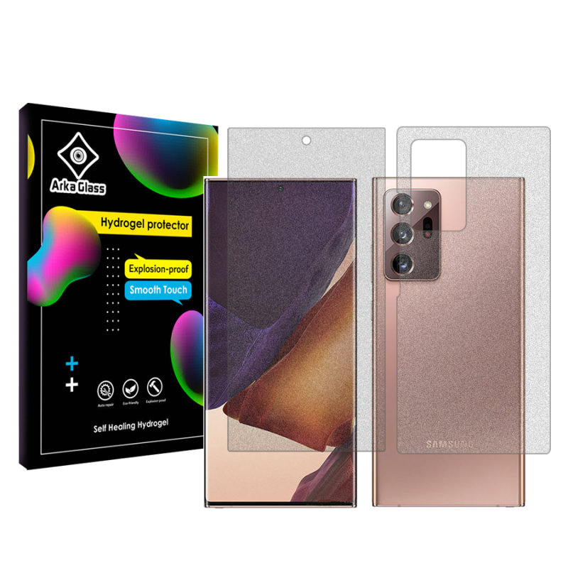 محافظ صفحه نمایش مات آرکا گلس مدل Tough مناسب برای گوشی موبایل سامسونگ Galaxy Note20 Ultra 5G به همراه محافظ پشت گوشی محافظ صفحه نمایش مات آرکا گلس مدل Tough مناسب برای گوشی موبایل سامسونگ Galaxy Note20 Ultra 5G به همراه محافظ پشت گوشی
