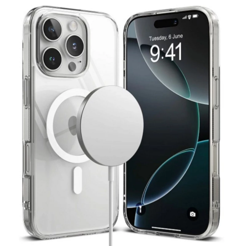 کاور زیفرند گوشی اپل iPhone 16 Pro Max مدل Anti Shock Magsafe-بی رنگ شفاف کاور زیفرند گوشی اپل iPhone 16 Pro Max مدل Anti Shock Magsafe-بی رنگ شفاف