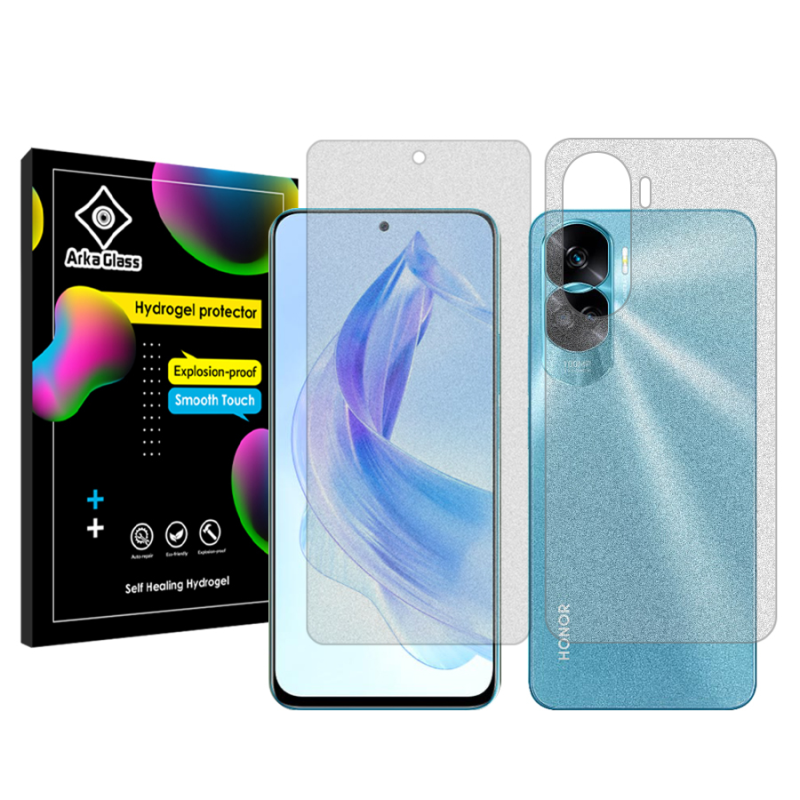 محافظ صفحه نمایش مات آرکا گلس مدل Tough مناسب برای گوشی موبایل آنر 90 Lite  به همراه محافظ پشت گوشی محافظ صفحه نمایش مات آرکا گلس مدل Tough مناسب برای گوشی موبایل آنر 90 Lite  به همراه محافظ پشت گوشی