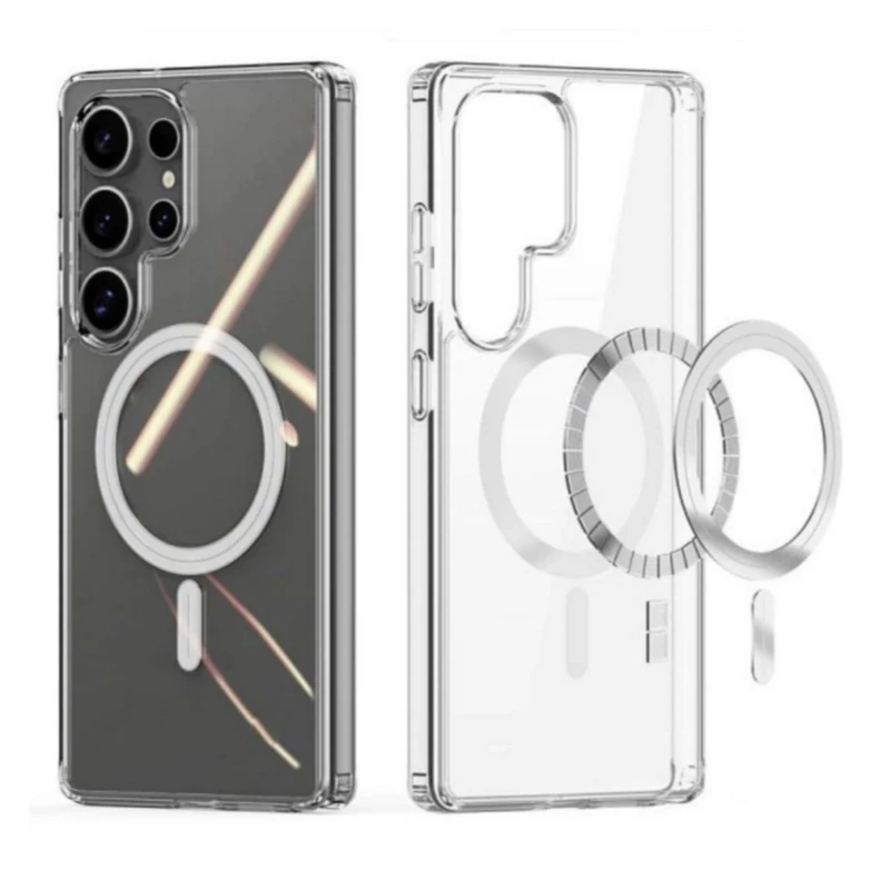 کاور زیفرند گوشی سامسونگ Galaxy S25 Ultra مدل Anti Shock Magsafe-بی رنگ شفاف کاور زیفرند گوشی سامسونگ Galaxy S25 Ultra مدل Anti Shock Magsafe-بی رنگ شفاف