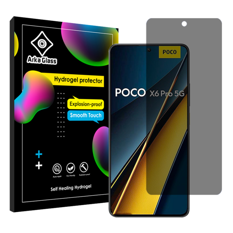 محافظ صفحه نمایش حریم شخصی آرکا گلس مدل Tough مناسب برای گوشی موبایل شیائومی Poco X6 Pro