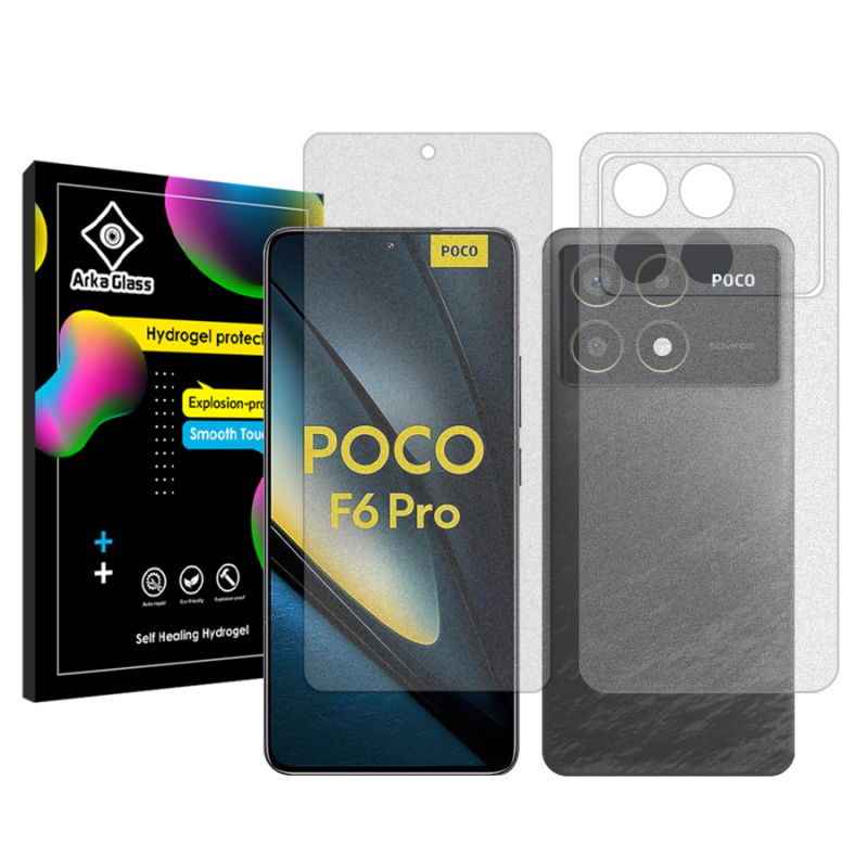 محافظ صفحه نمایش مات آرکا گلس مدل Tough مناسب برای گوشی موبایل شیائومی Poco F6 Pro به همراه محافظ پشت گوشی محافظ صفحه نمایش مات آرکا گلس مدل Tough مناسب برای گوشی موبایل شیائومی Poco F6 Pro به همراه محافظ پشت گوشی