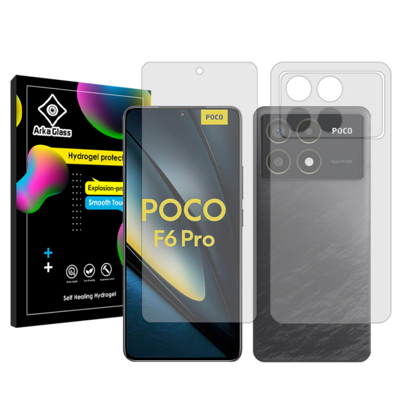 محافظ صفحه نمایش شفاف آرکا گلس مدل Tough مناسب برای گوشی موبایل شیائومی Poco F6 Pro به همراه محافظ پشت گوشی محافظ صفحه نمایش شفاف آرکا گلس مدل Tough مناسب برای گوشی موبایل شیائومی Poco F6 Pro به همراه محافظ پشت گوشی