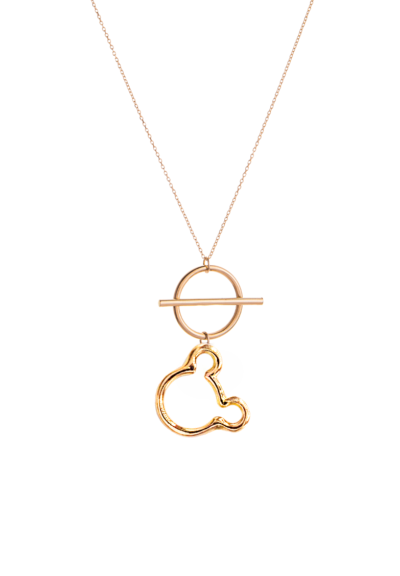 گردنبند طلا 18 عیار اپال گلد مدل مونیک میکی موس