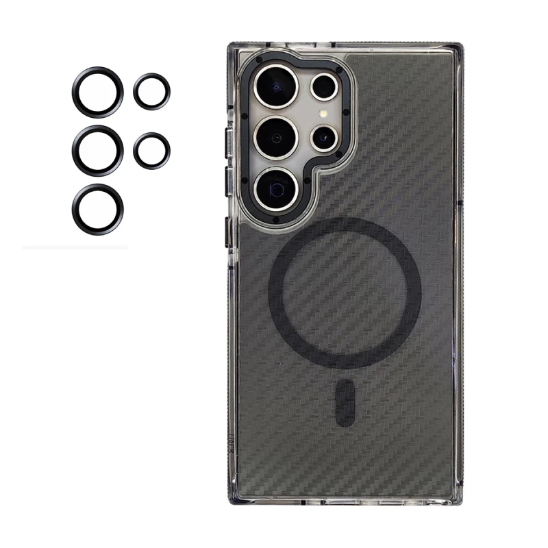 کاور گوشی سامسونگ Galaxy S25 Ultra مدل کربن کد 01 به همراه محافظ لنز-طوسی کاور گوشی سامسونگ Galaxy S25 Ultra مدل کربن کد 01 به همراه محافظ لنز-طوسی