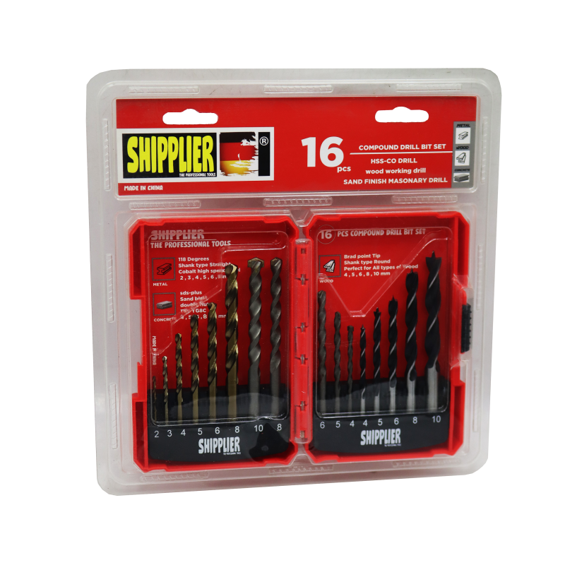 مته آهن و چوب و بتن شیپلر مدل YP-016 مجموعه 16 عددی مته آهن و چوب و بتن شیپلر مدل YP-016 مجموعه 16 عددی