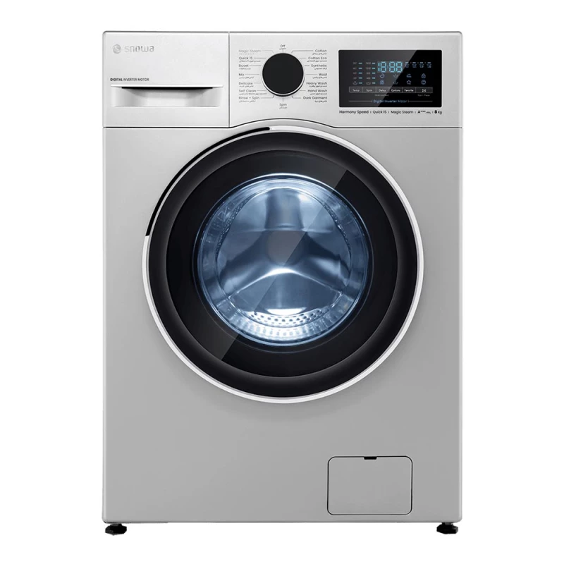 ماشین لباسشویی اسنوا 8 کیلویی مدل SWM-B80S-نقرهای ماشین لباسشویی اسنوا 8 کیلویی مدل SWM-B80S-نقرهای
