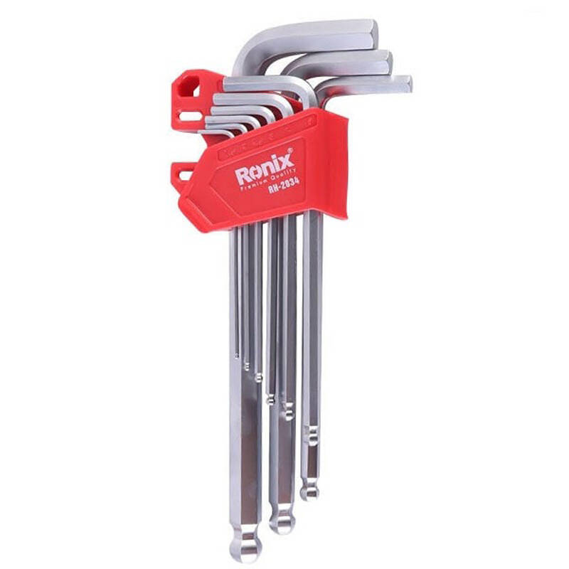 آچار آلن ستاره ای رونیکس مدل RH-2034 مجموعه 9 عددی آچار آلن ستاره ای رونیکس مدل RH-2034 مجموعه 9 عددی