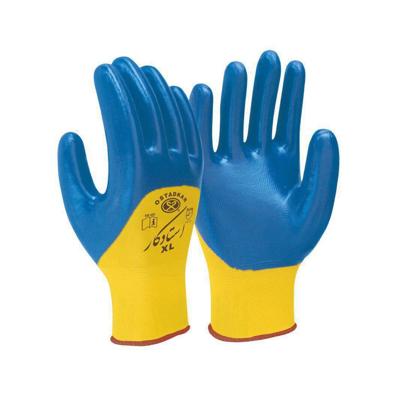 دستکش صنعتی استاد کار مدل نیتریل دستکش صنعتی استاد کار مدل نیتریل