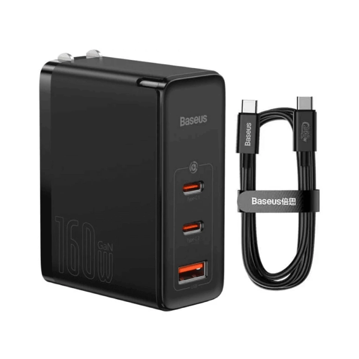 شارژر دیواری باسئوس مدل GaN5 Pro توان 160 وات-مشکی شارژر دیواری باسئوس مدل GaN5 Pro توان 160 وات-مشکی