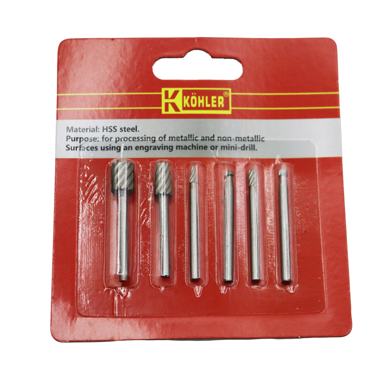 فرز چوب ساب الماسه کوهلر مدل شیار باز کد YP-3.17MM-4CM مجموعه 6 عددی فرز چوب ساب الماسه کوهلر مدل شیار باز کد YP-3.17MM-4CM مجموعه 6 عددی