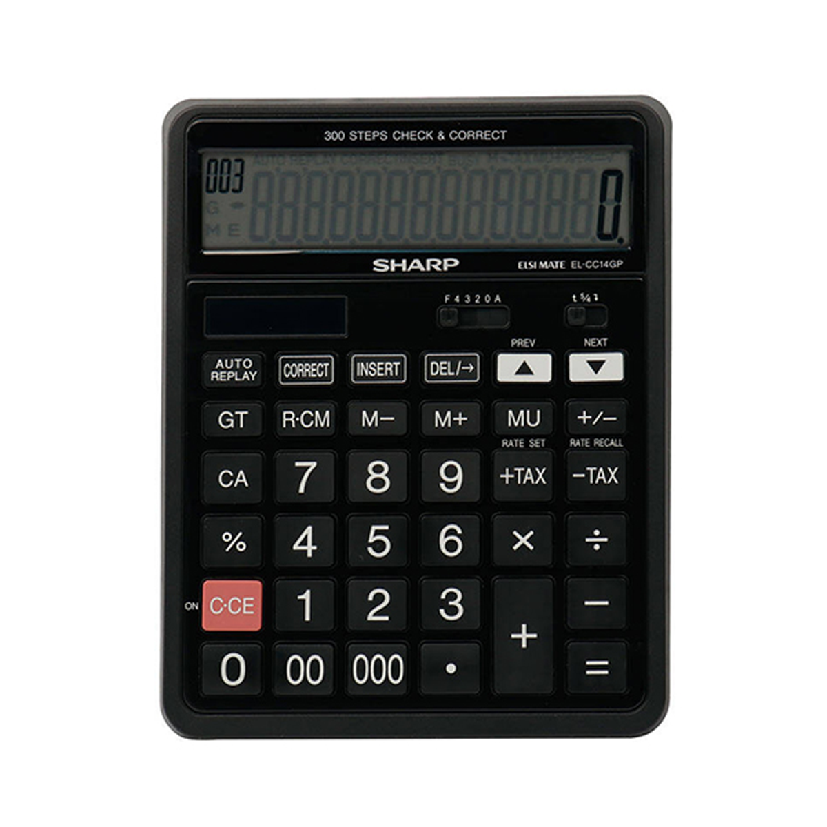 ماشین حساب شارپ مدل EL-CC14GP-مشکی ماشین حساب شارپ مدل EL-CC14GP-مشکی