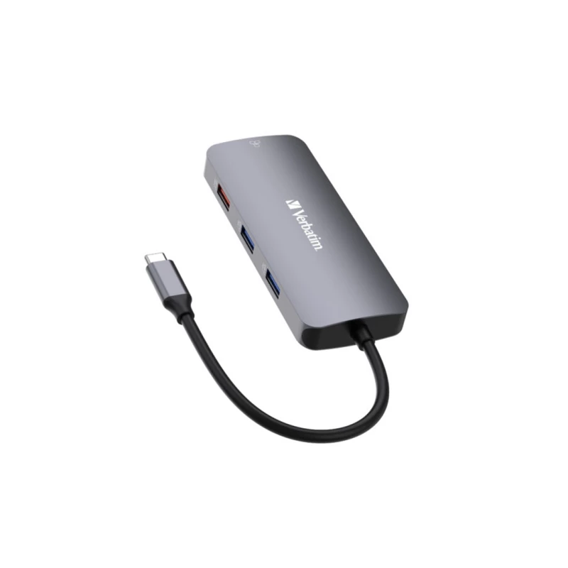 هاب 9 پورت ورباتیم مدل CMH-09-نقرهای هاب 9 پورت ورباتیم مدل CMH-09-نقرهای