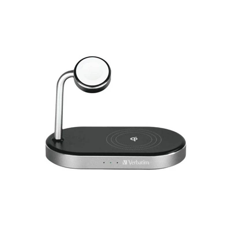 شارژر بی سیم ورباتیم مدل WCS-02 توان 44 وات-نقرهای شارژر بی سیم ورباتیم مدل WCS-02 توان 44 وات-نقرهای