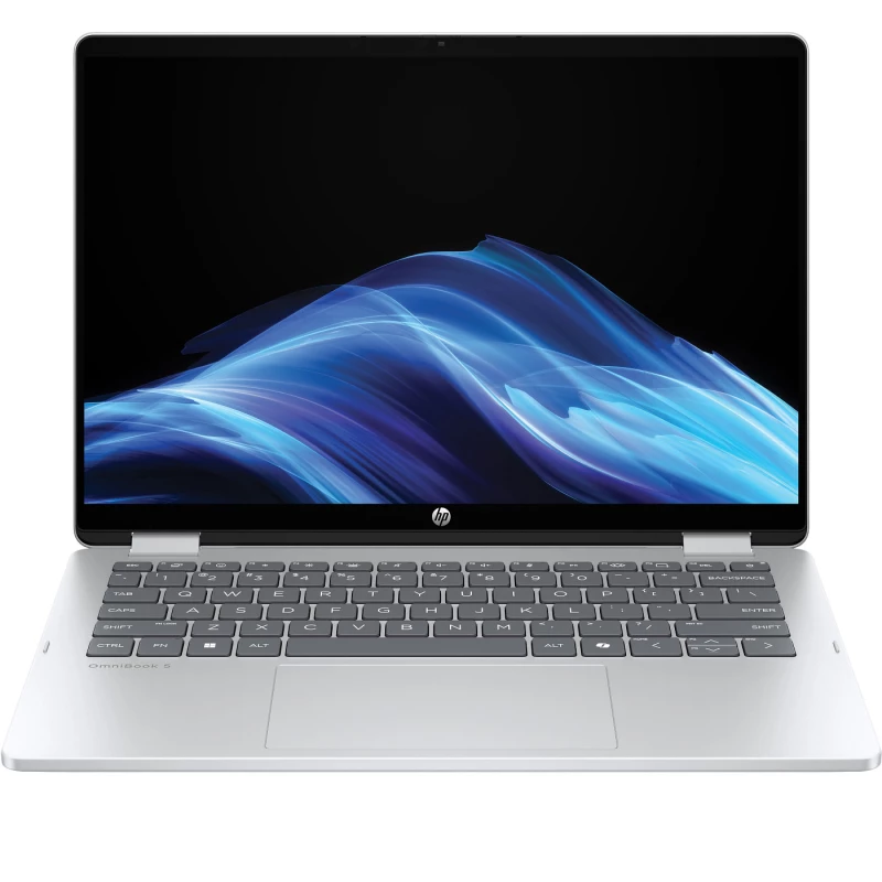 لپ تاپ اچ پی 14 اینچی مدل OmniBook 5 Flip 14-fp0013dx Core 5 120U 8GB 512GB SSD Touch Backlit-نقرهای لپ تاپ اچ پی 14 اینچی مدل OmniBook 5 Flip 14-fp0013dx Core 5 120U 8GB 512GB SSD Touch Backlit-نقرهای