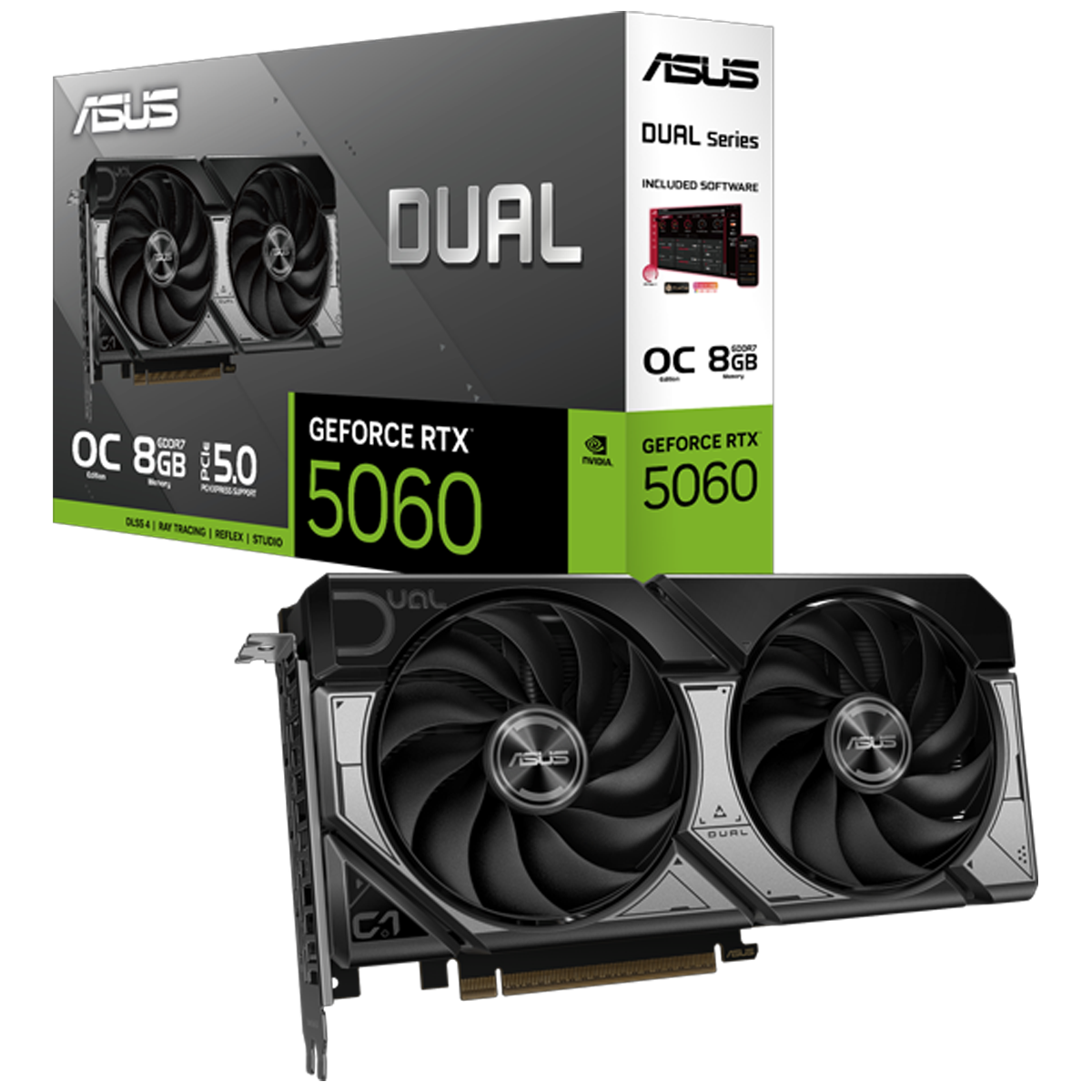 کارت گرافیک ایسوس مدل Dual GeForce RTX 5060 8GB GDDR7 OC Edition-مشکی