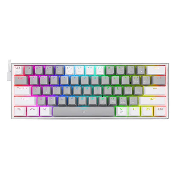 کیبورد گیمینگ ردراگون مدل FIZZ K617-GREY-WHITE کیبورد گیمینگ ردراگون مدل FIZZ K617-GREY-WHITE