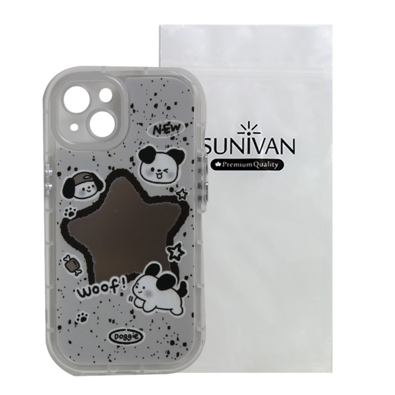 کاور سانیوان مدل آینه ای طرح فانتزی سگ مناسب برای گوشی موبایل اپل iPhone 13 کاور سانیوان مدل آینه ای طرح فانتزی سگ مناسب برای گوشی موبایل اپل iPhone 13