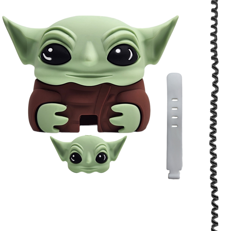 محافظ کابل مدل فانتزی طرح بیبی یودا به همراه محافظ شارژ دیواری مجموعه 4 عددی محافظ کابل مدل فانتزی طرح بیبی یودا به همراه محافظ شارژ دیواری مجموعه 4 عددی