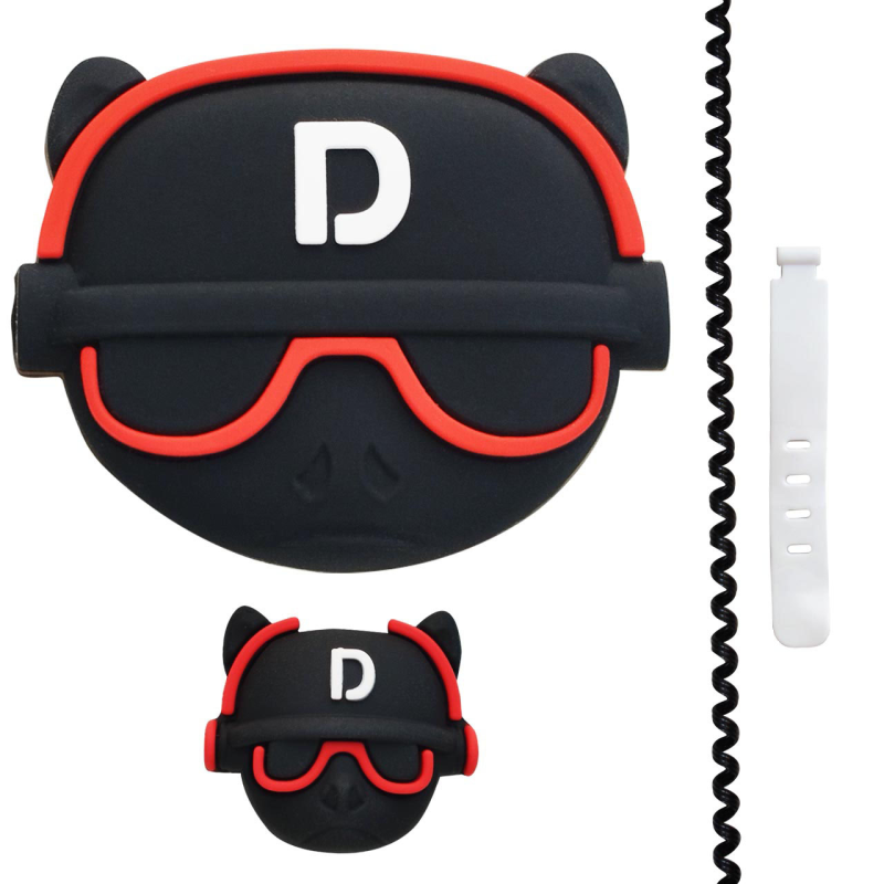 محافظ کابل پیکسی طرح سگ مدل Bulldog-B به همراه محافظ شارژر دیواری مجموعه 4 عددی محافظ کابل پیکسی طرح سگ مدل Bulldog-B به همراه محافظ شارژر دیواری مجموعه 4 عددی