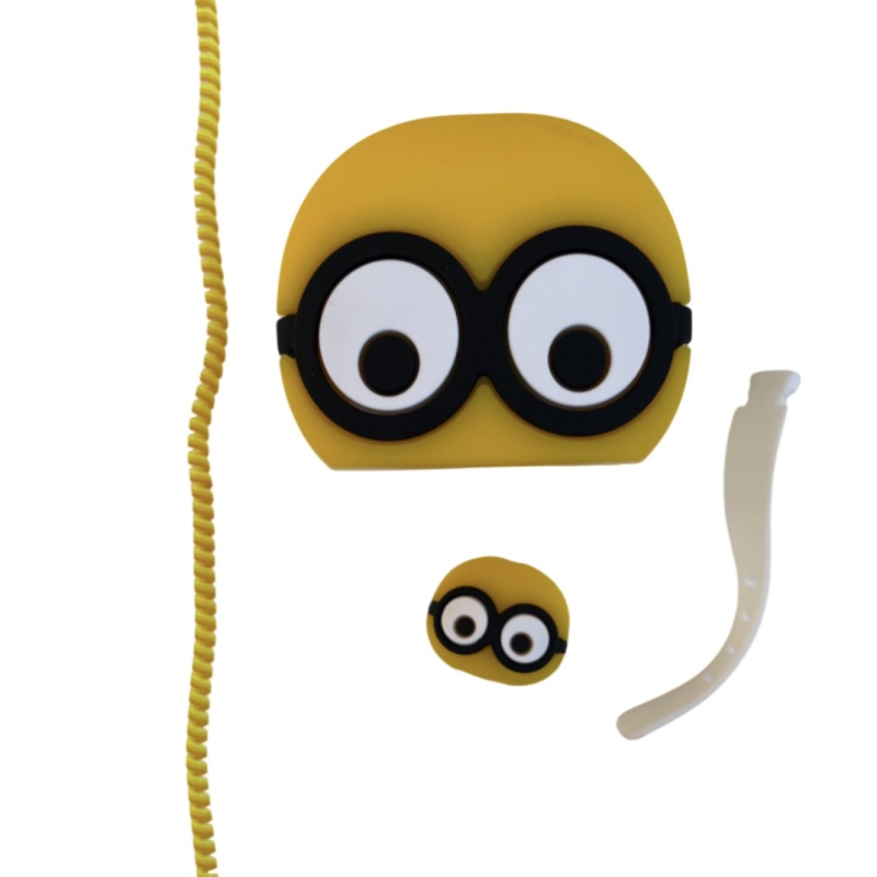 کاور مدل محافظ کابل و شارژر طرح مینیون مجموعه ۴ عددی مناسب برای شارژر 20W اپل کاور مدل محافظ کابل و شارژر طرح مینیون مجموعه ۴ عددی مناسب برای شارژر 20W اپل