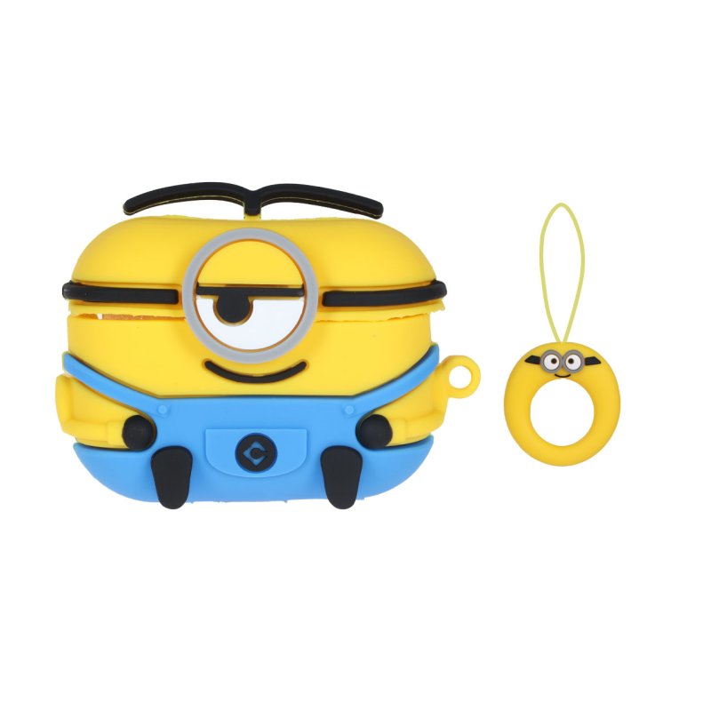 کاور مدل مینیون مناسب برای کیس اپل Airpod pro / Airpod pro 2 به همراه آویز کاور مدل مینیون مناسب برای کیس اپل Airpod pro / Airpod pro 2 به همراه آویز