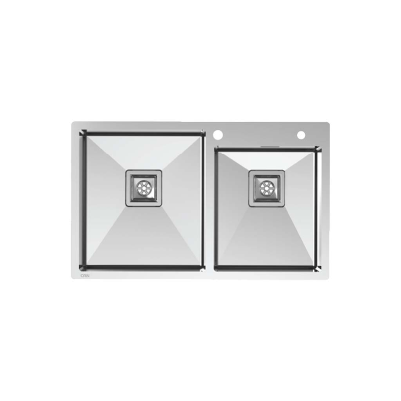 سینک ظرفشویی باکسی استیل توکار کن مدل BCN 204 سینک ظرفشویی باکسی استیل توکار کن مدل BCN 204