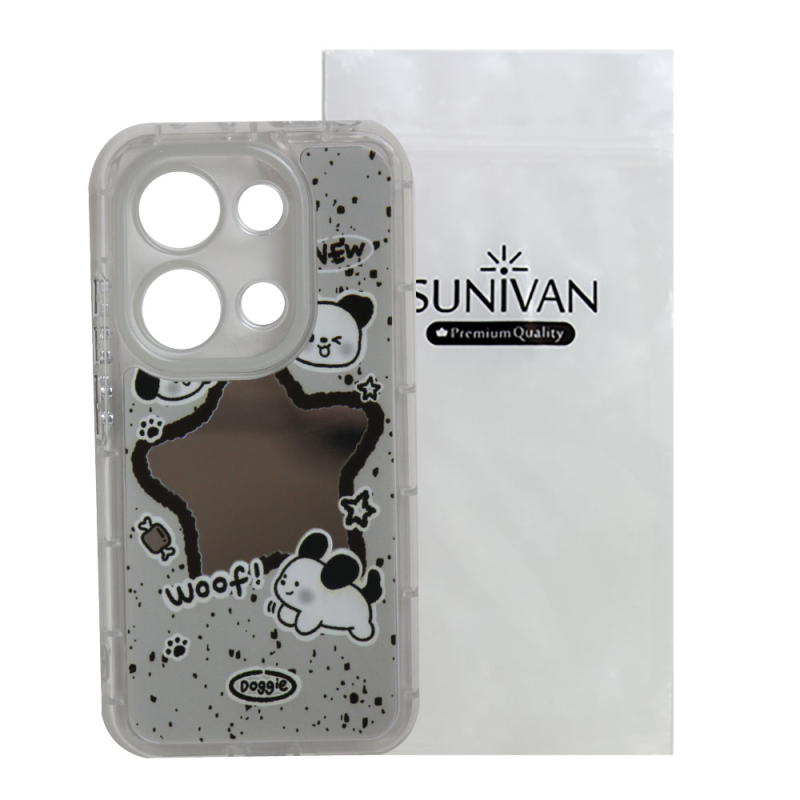 کاور گوشی پوکو Poco M6 Pro 4G سانیوان مدل آینه ای طرح فانتزی سگ TEDDY کاور گوشی پوکو Poco M6 Pro 4G سانیوان مدل آینه ای طرح فانتزی سگ TEDDY