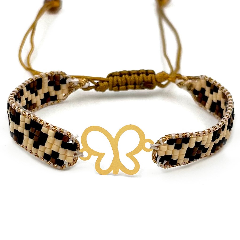 دستنبد طلا زنانه با پلاک طلا میوکی دیانا گالری کد10027