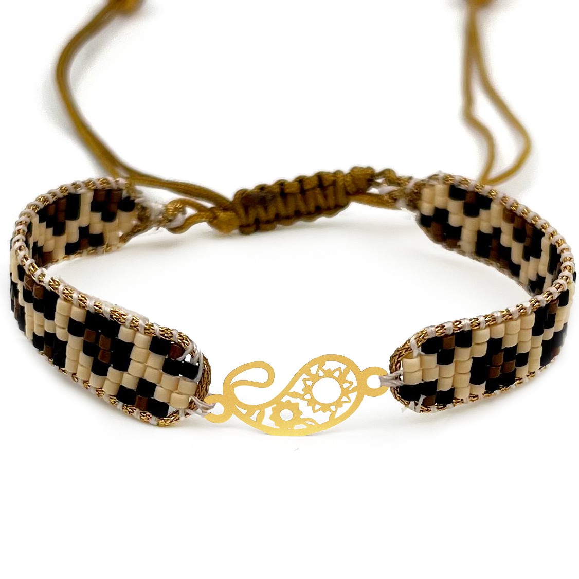 دستنبد طلا زنانه با پلاک طلا میوکی دیانا گالری کد10013