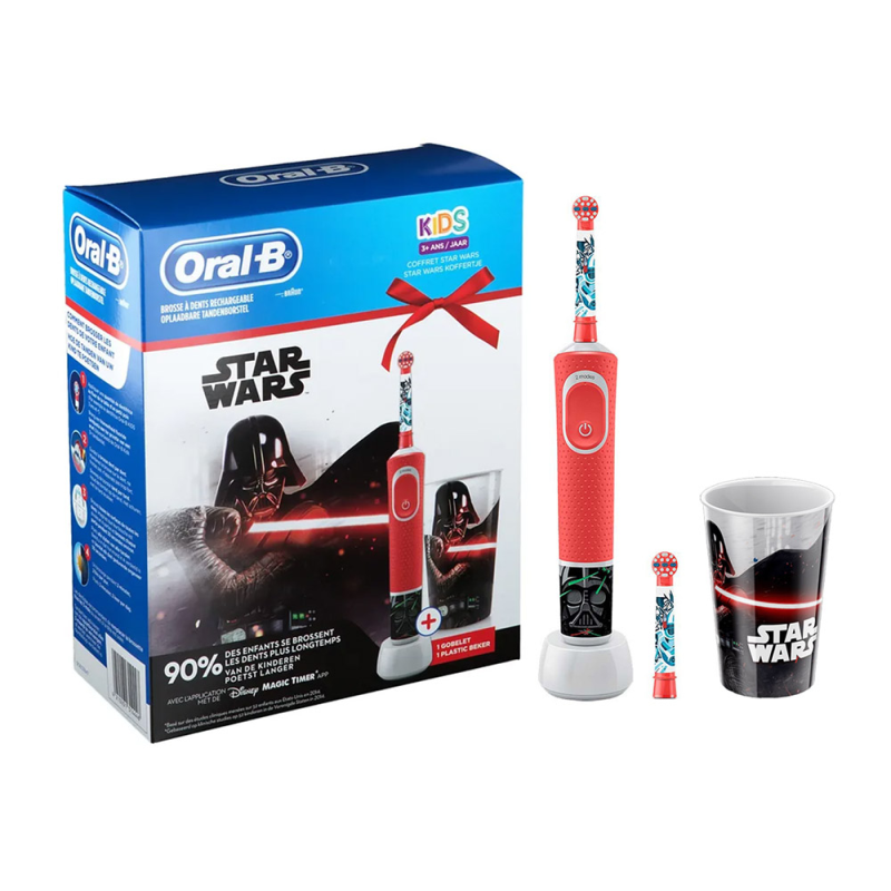مسواک برقی اورال بی مدل Star Wars به همراه 2 عدد سری مسواک و لیوان مسواک برقی اورال بی مدل Star Wars به همراه 2 عدد سری مسواک و لیوان