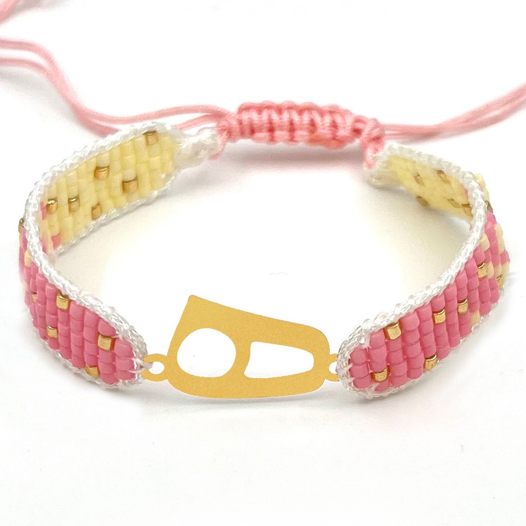 دستنبد طلا زنانه با پلاک طلا میوکی دیانا گالری کد09001