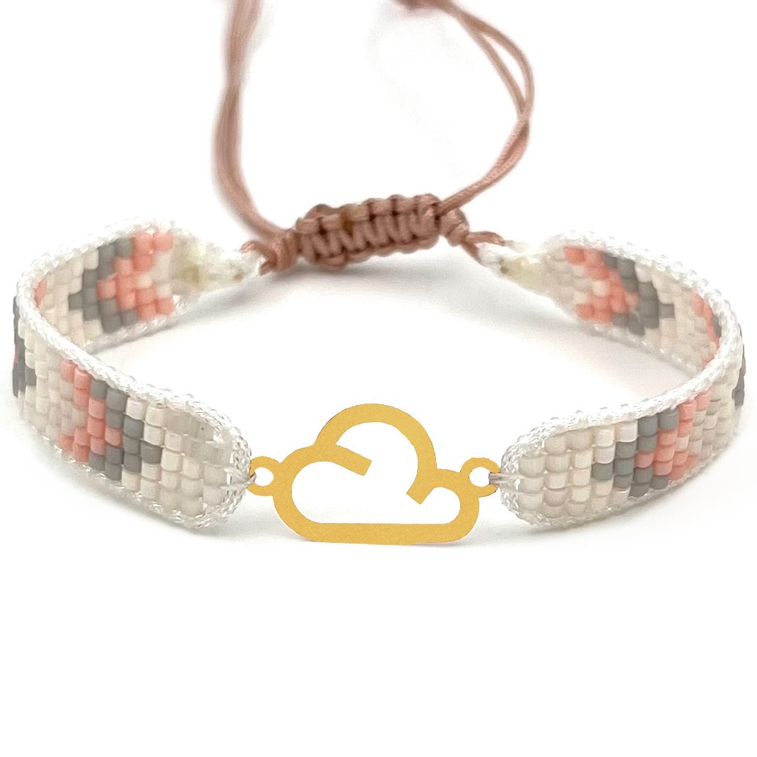 دستنبد طلا زنانه با پلاک طلا میوکی دیانا گالری کد06021