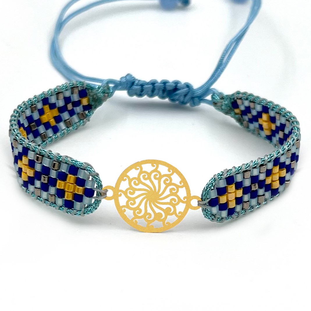 دستنبد طلا زنانه با پلاک طلا میوکی دیانا گالری کد05008