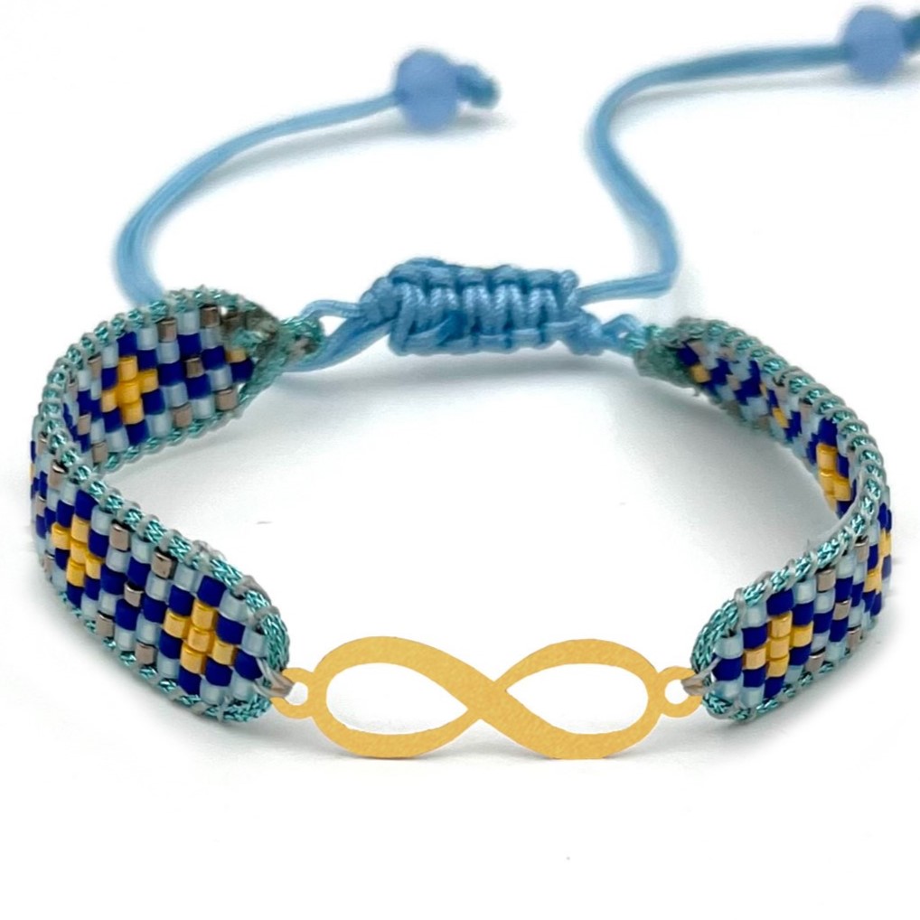 دستنبد طلا زنانه با پلاک طلا میوکی دیانا گالری کد05002