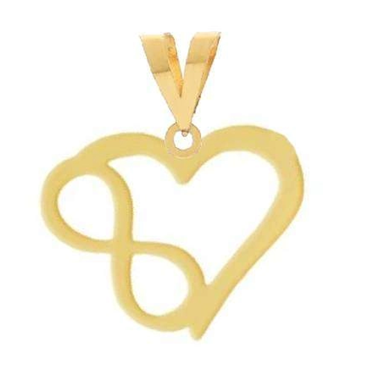 آویز طلا زنانه اپال گلد مدل قلب بی نهایت 0144-0.29 آویز طلا زنانه اپال گلد مدل قلب بی نهایت 0144-0.29