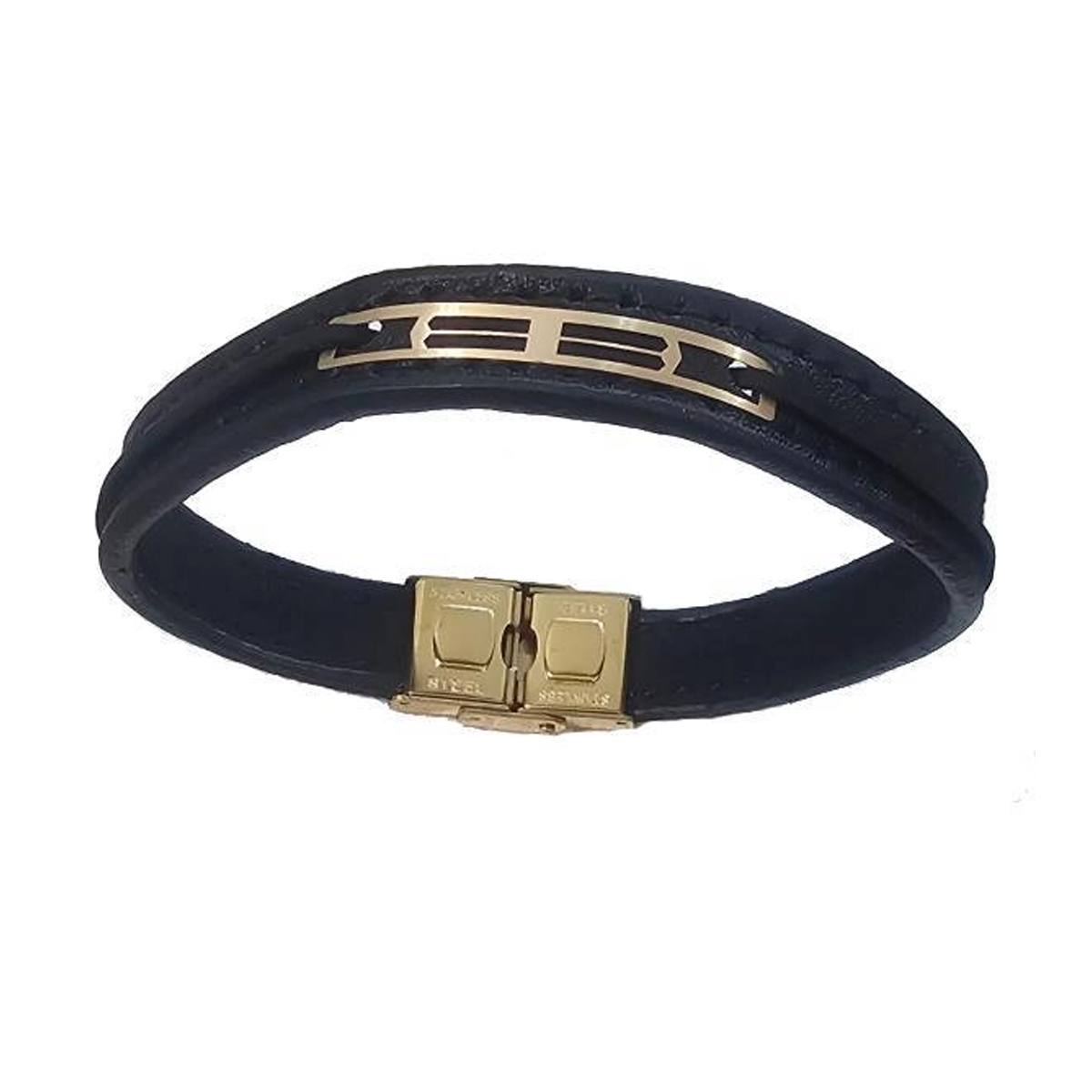 دستبند طلا مردانه با چرم اپال گلد مدل 0131 دستبند طلا مردانه با چرم اپال گلد مدل 0131