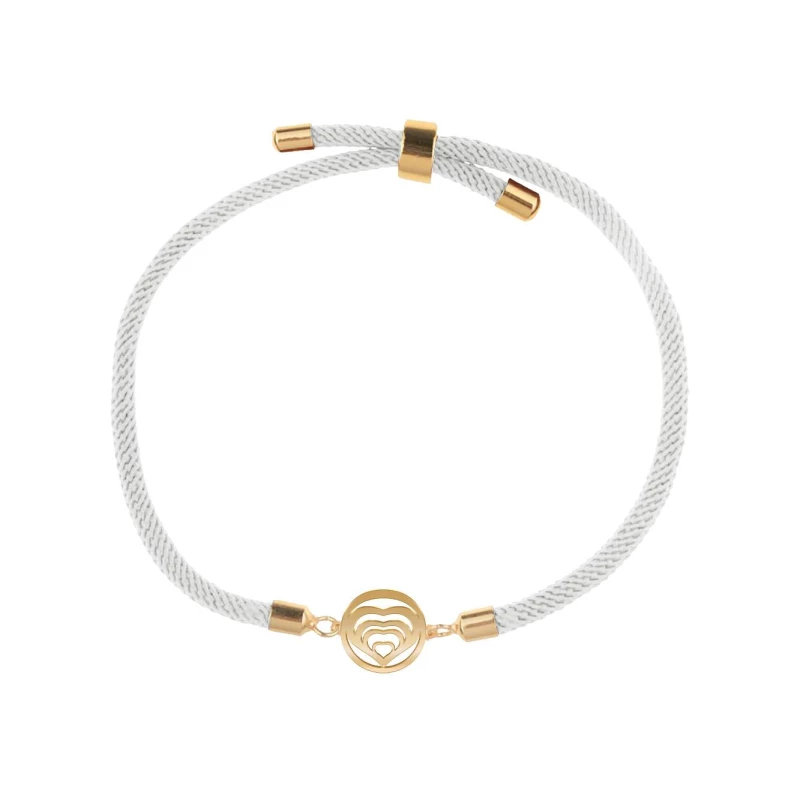 دستبند طلا زنانه مدوپد مدل قلب کد D30-10510-0.30