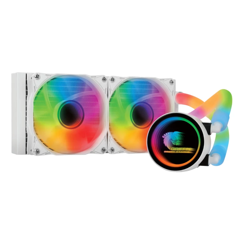 خنک کننده پردازنده آبی گرین مدل GLACIER 240 STREAM-ARGB-سفید