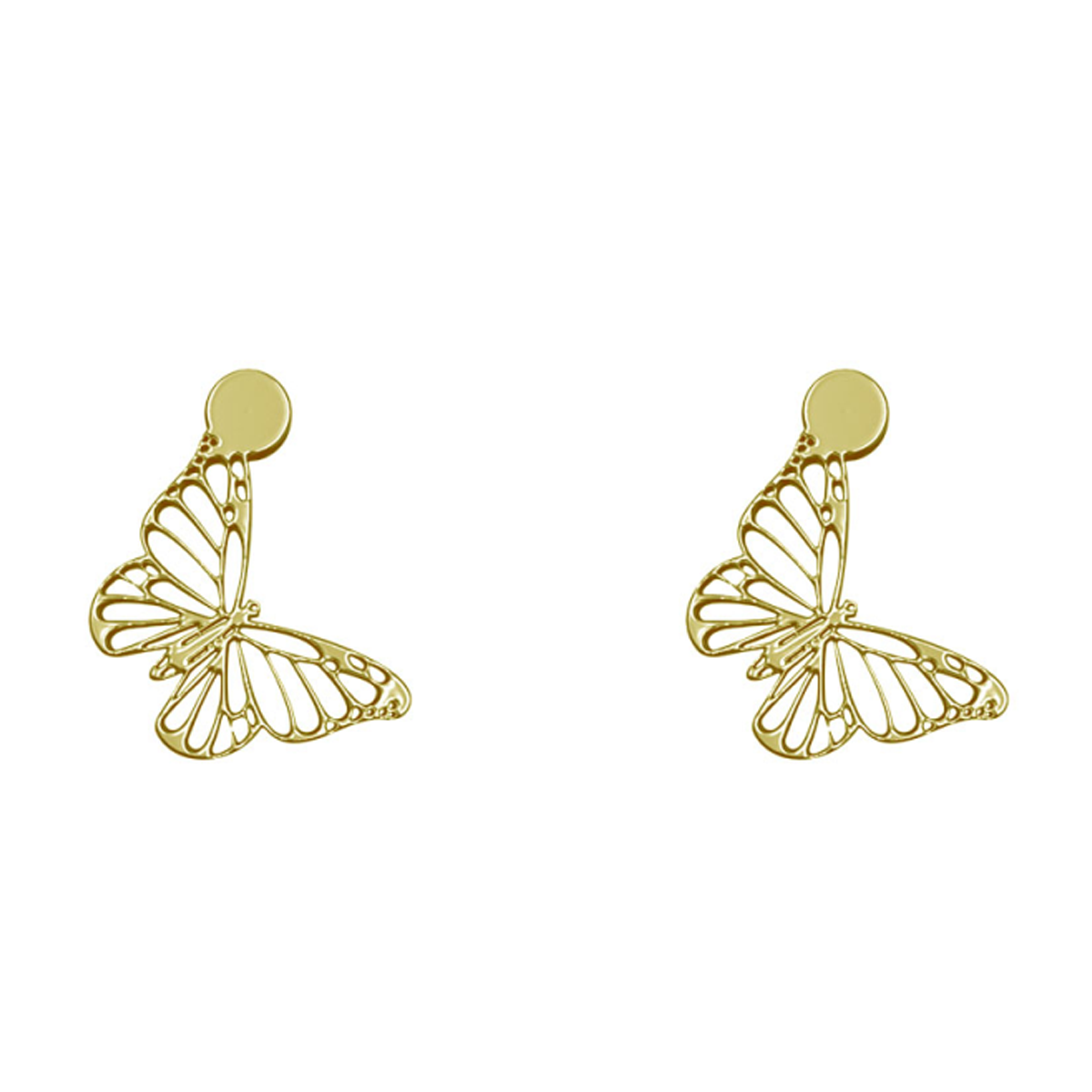 گوشواره طلا زنانه مدوپد مدل پروانه کد GA1-13038-1.50