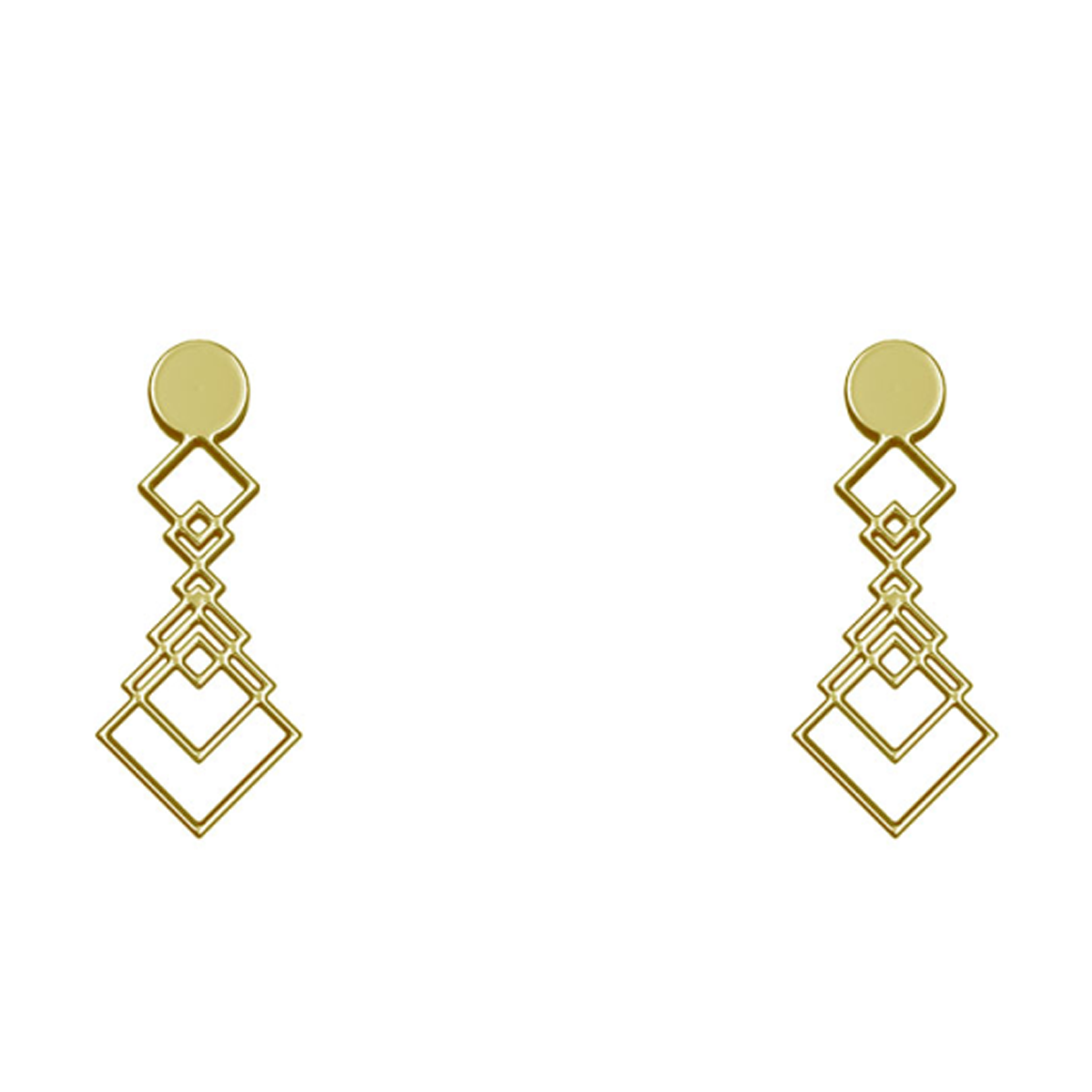 گوشواره طلا زنانه مدوپد مدل لوزی حلقه ای کد GA1-12169-1.00 گوشواره طلا زنانه مدوپد مدل لوزی حلقه ای کد GA1-12169-1.00