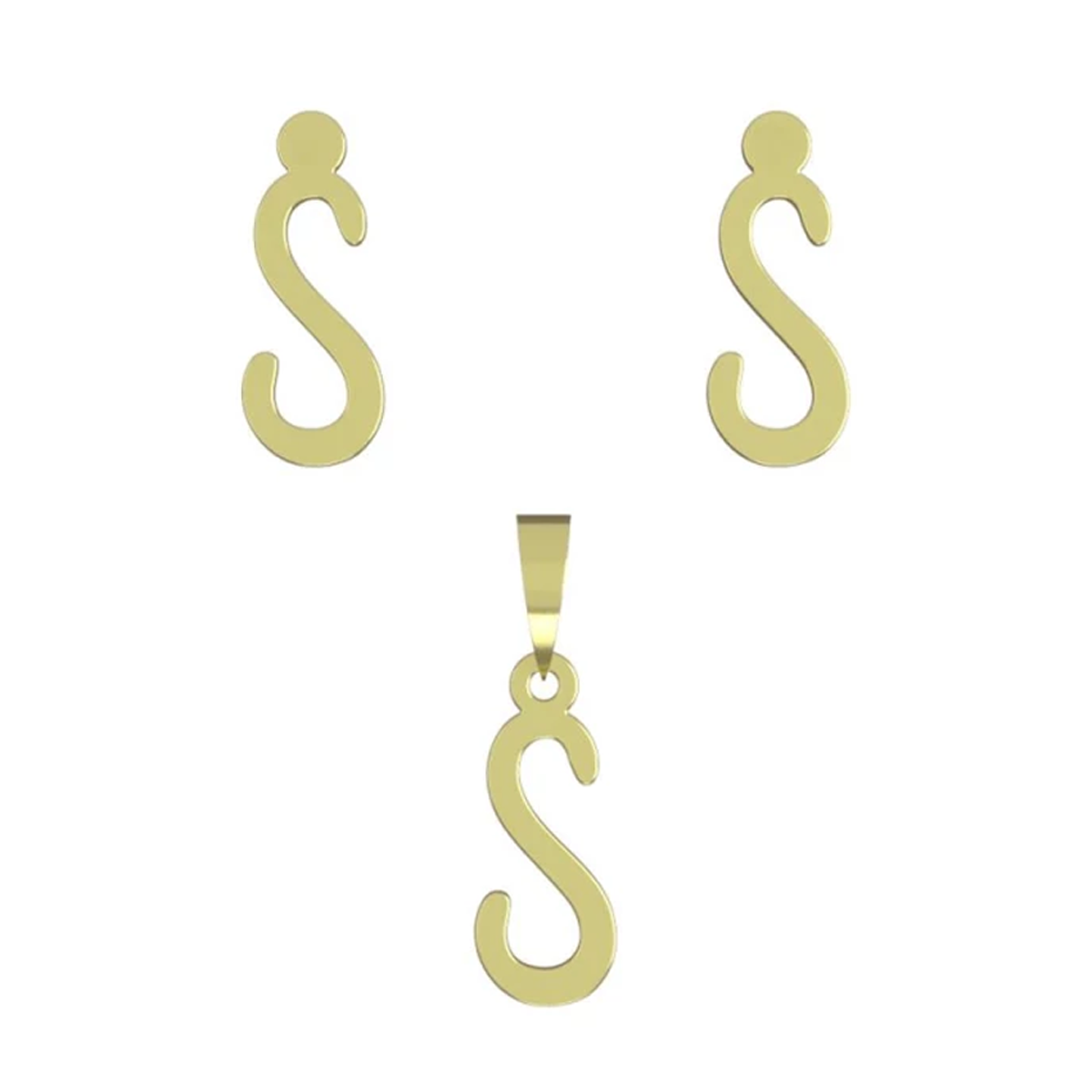 نیم ست طلا 18 عیار زنانه مدوپد مدل حرف S کد NA17191-2.00 نیم ست طلا 18 عیار زنانه مدوپد مدل حرف S کد NA17191-2.00