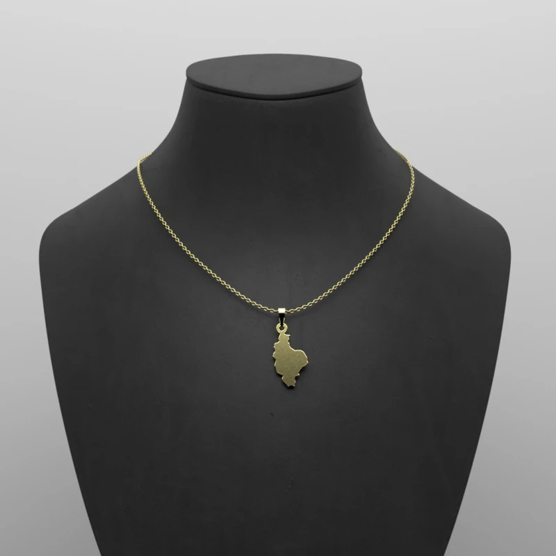 گردنبند طلا زنانه مدوپد مدل نقشه ایران-1.00 گردنبند طلا زنانه مدوپد مدل نقشه ایران-1.00