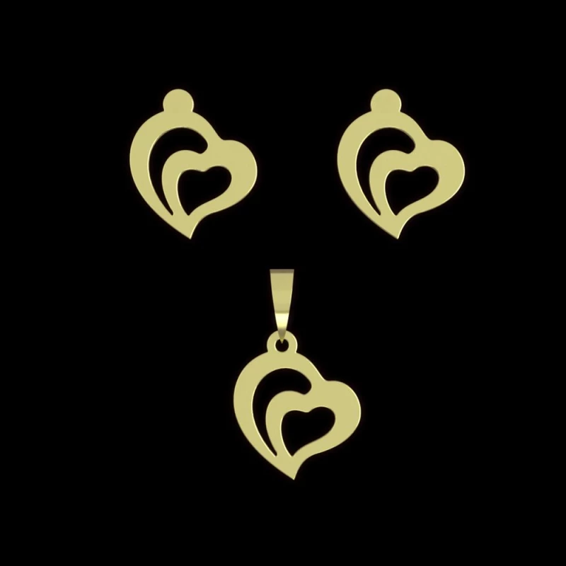 نیم ست طلا 18 عیار زنانه مدوپد مدل قلب کد NA11428-1.50 نیم ست طلا 18 عیار زنانه مدوپد مدل قلب کد NA11428-1.50