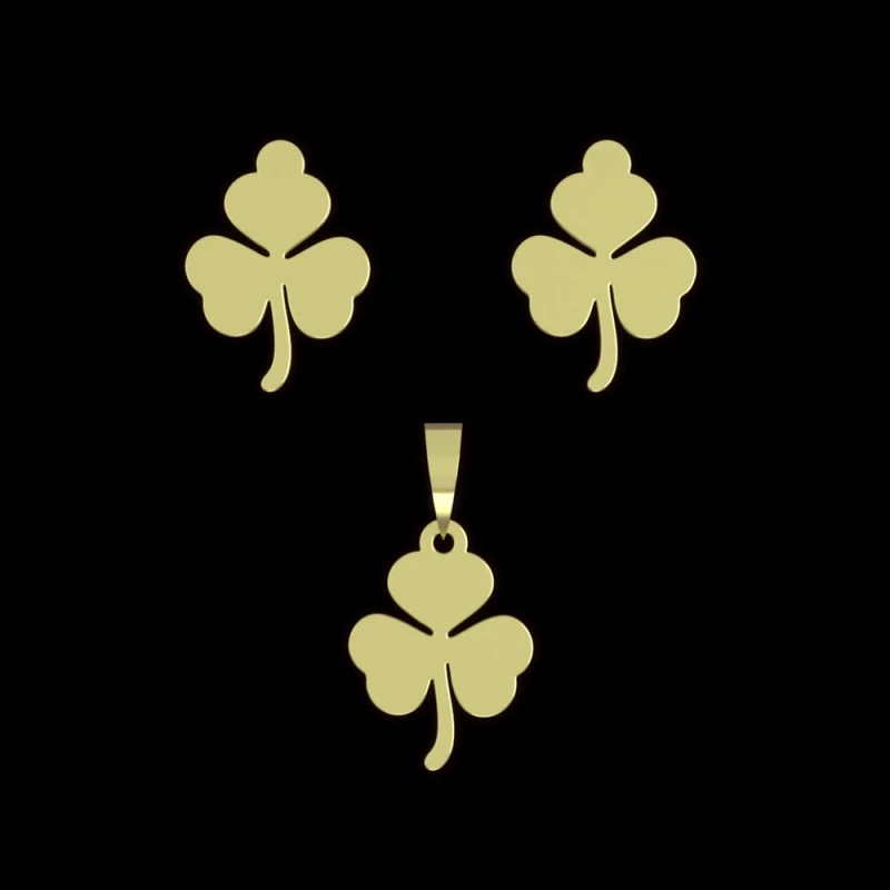 نیم ست طلا 18 عیار مدوپد مدل گل کد NA12432-1.50 نیم ست طلا 18 عیار مدوپد مدل گل کد NA12432-1.50